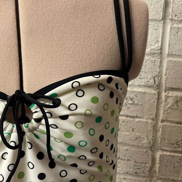 Anne Cole Tankini Swimsuit Top Polka Dot 8 - Picture 2 of 9